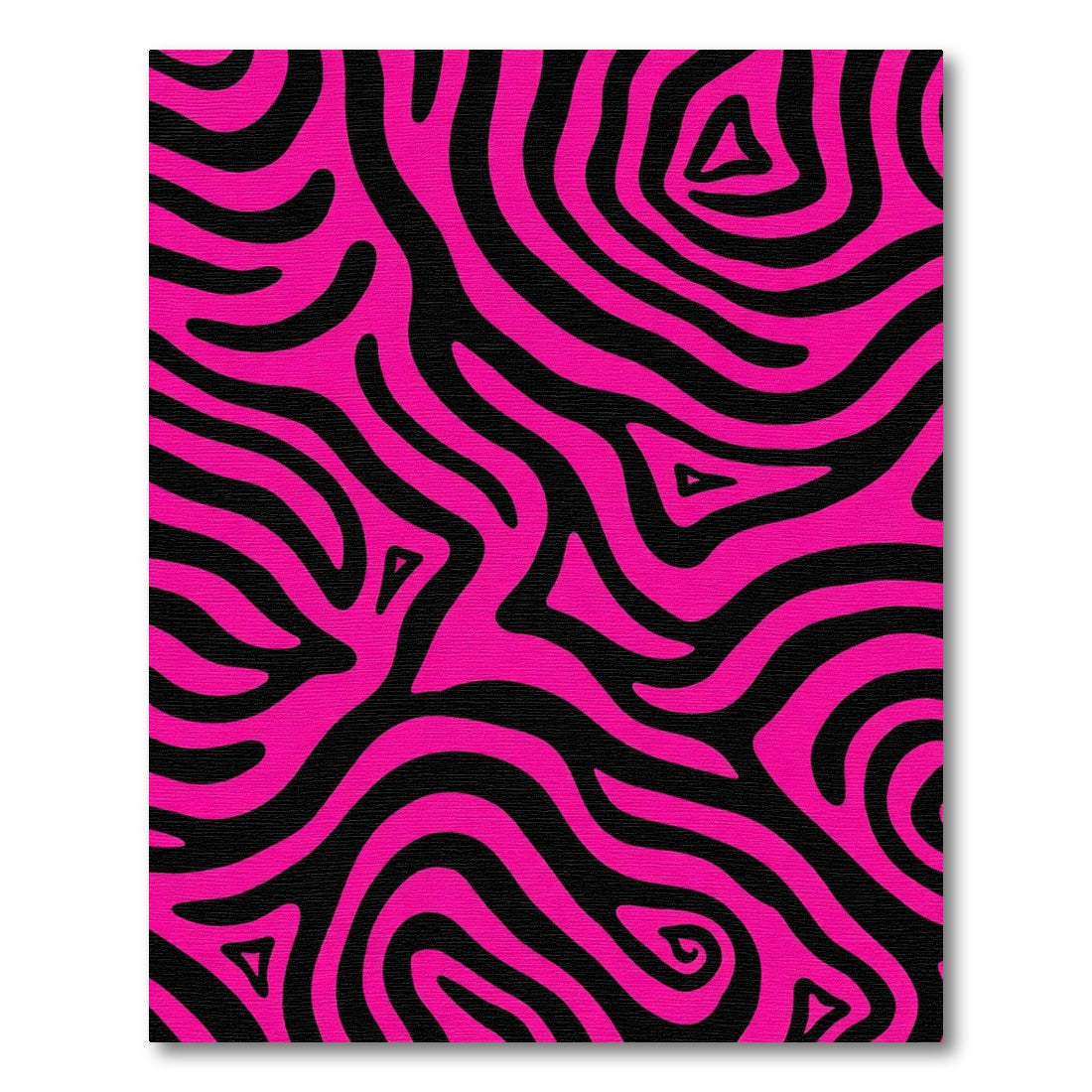 Vibrant Magenta Zebra Swirl Rug