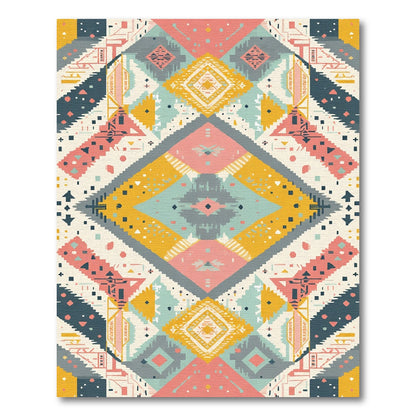Eclectic Geometric Diamond Tribal Rug