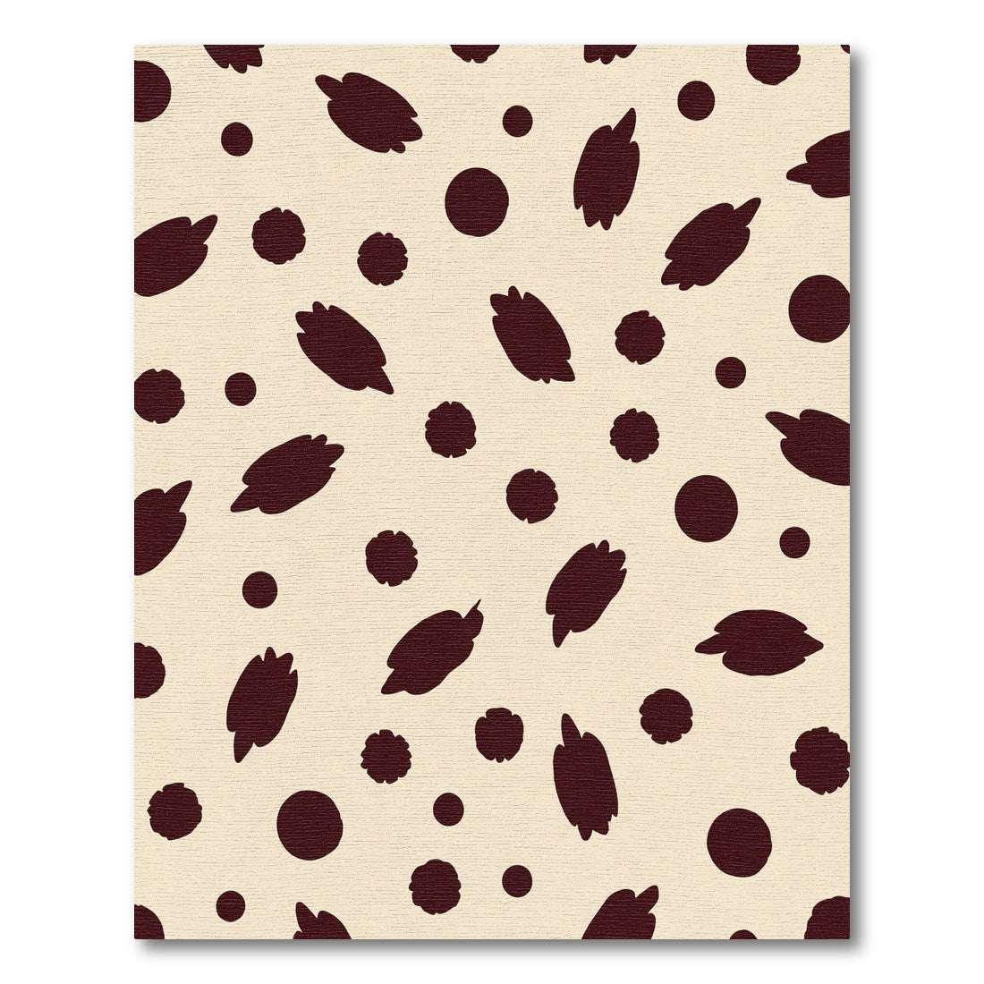 Dark Brown Spots Abstract Composition Rug