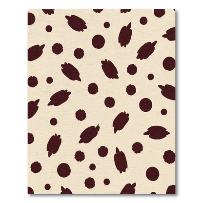 Dark Brown Spots Abstract Composition Rug