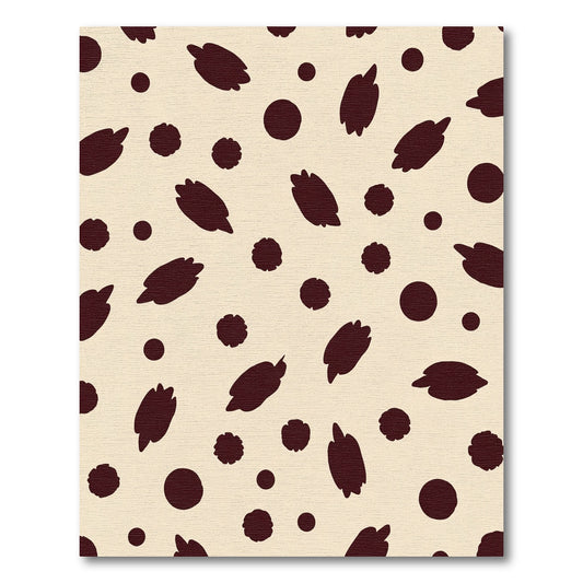 Dark Brown Spots Abstract Composition Rug