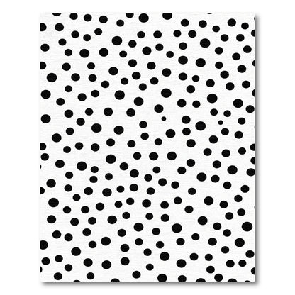 Abstract Black Dot Scatter Rug