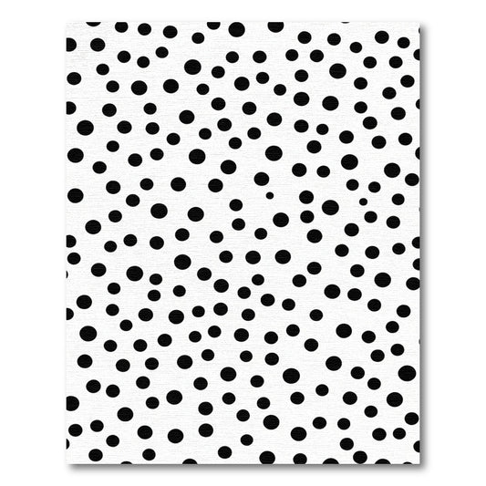 Abstract Black Dot Scatter Rug