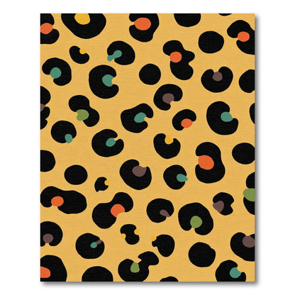 Bold Yellow Cheetah Spot AccentsRug Rug