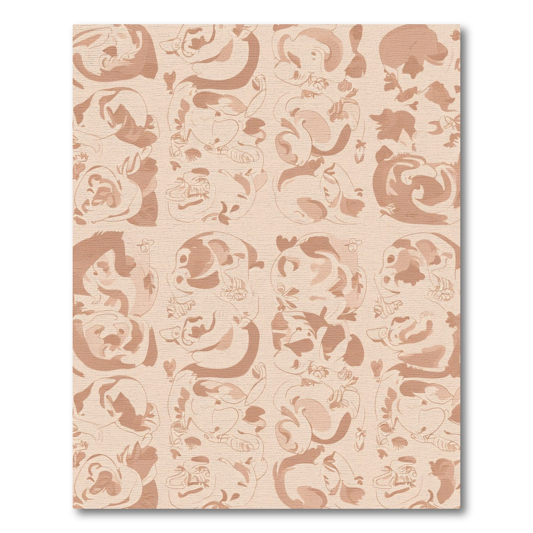 Peachy Keen Abstract Animal Arrangement Rug
