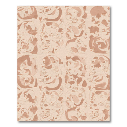 Peachy Keen Abstract Animal Arrangement Rug