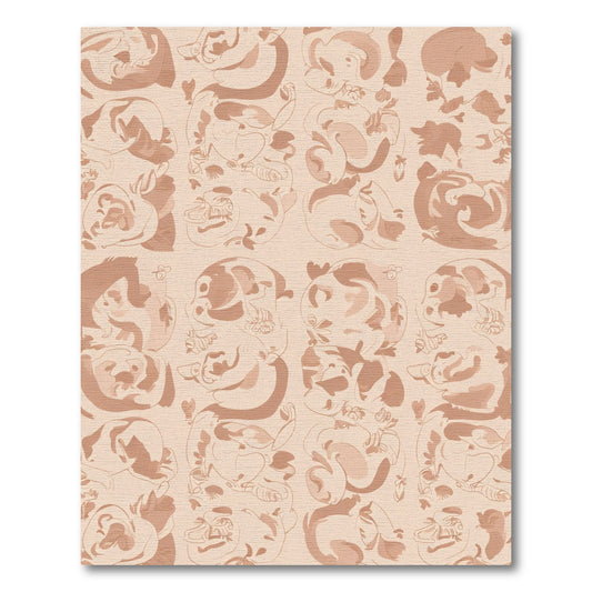 Peachy Keen Abstract Animal Arrangement Rug