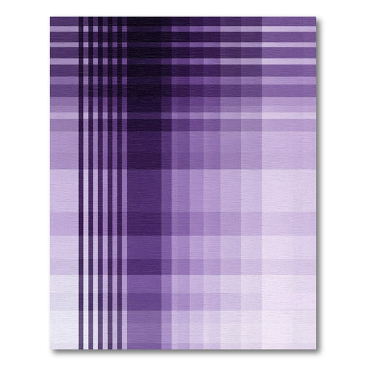 Dark Purple Plaid Gradient Lines Rug