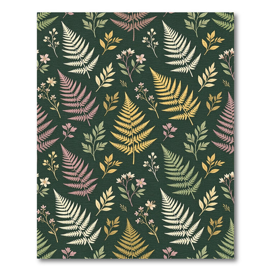Forest Fern And Blossom Garden Rug