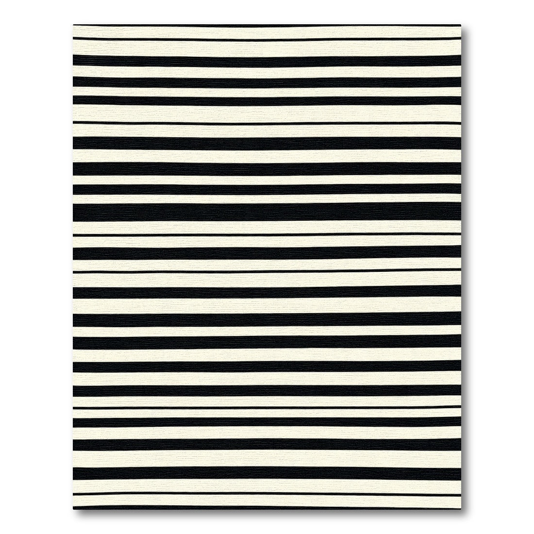 High Contrast Black White Stripes Rug