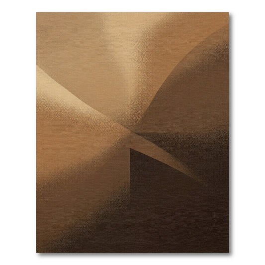 Earthy Bronze Rippling Arc Rug