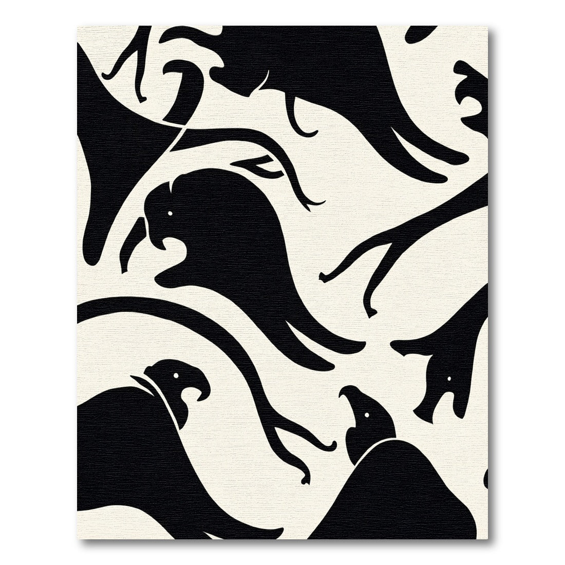 Black Eagles Abstract Movement Rug