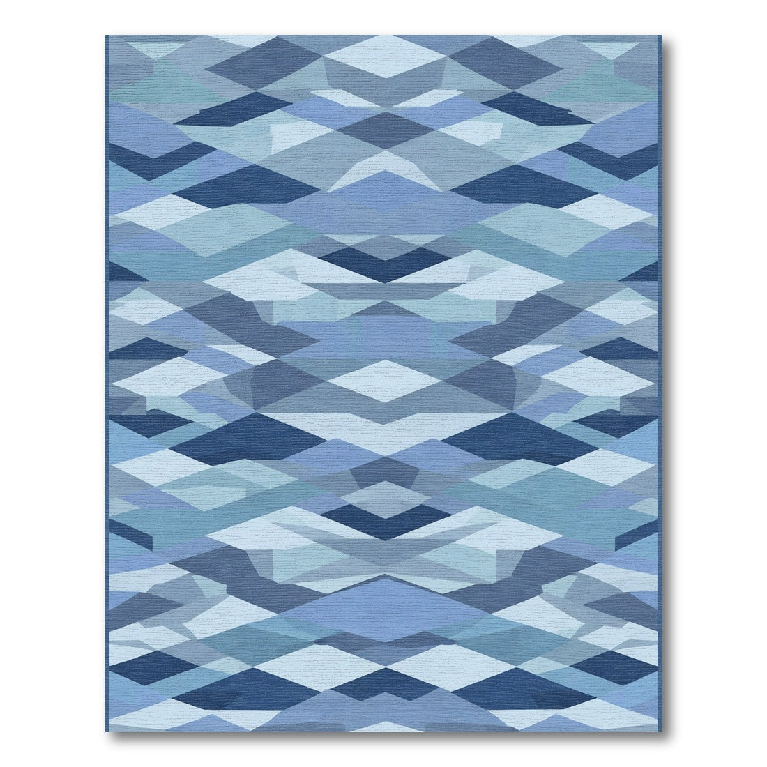 Modern Geometric Blue Diamond Blanket Rug