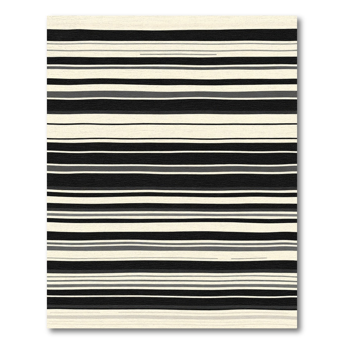 Monochromatic Striped Organic Rug