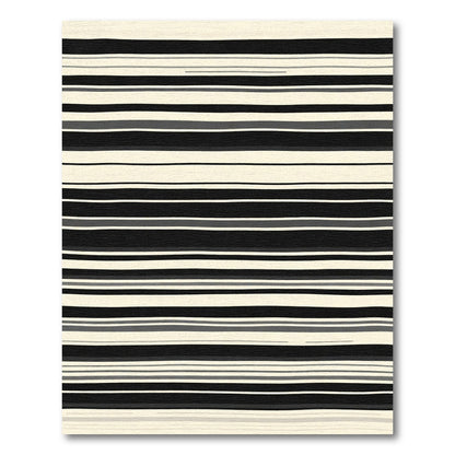 Monochromatic Striped Organic Rug
