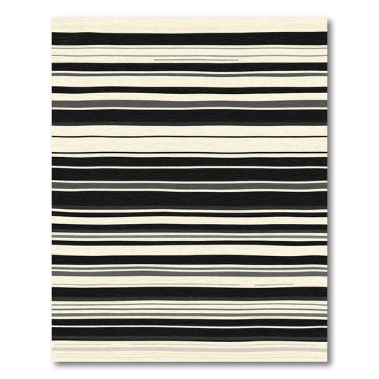 Monochromatic Striped Organic Rug