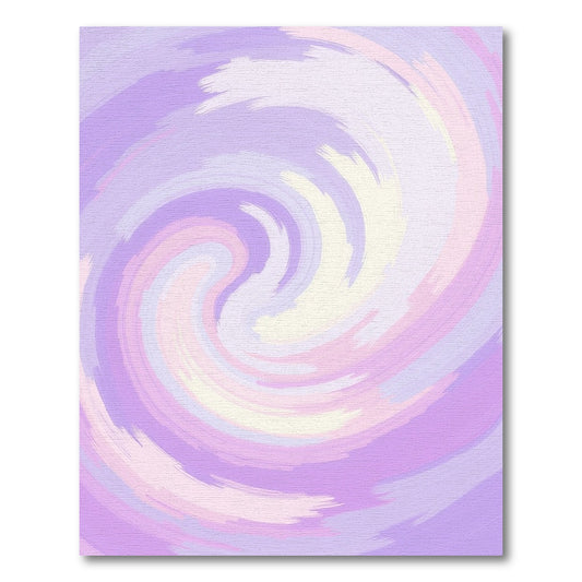 Swirling Purple Pink White Abstract Rug