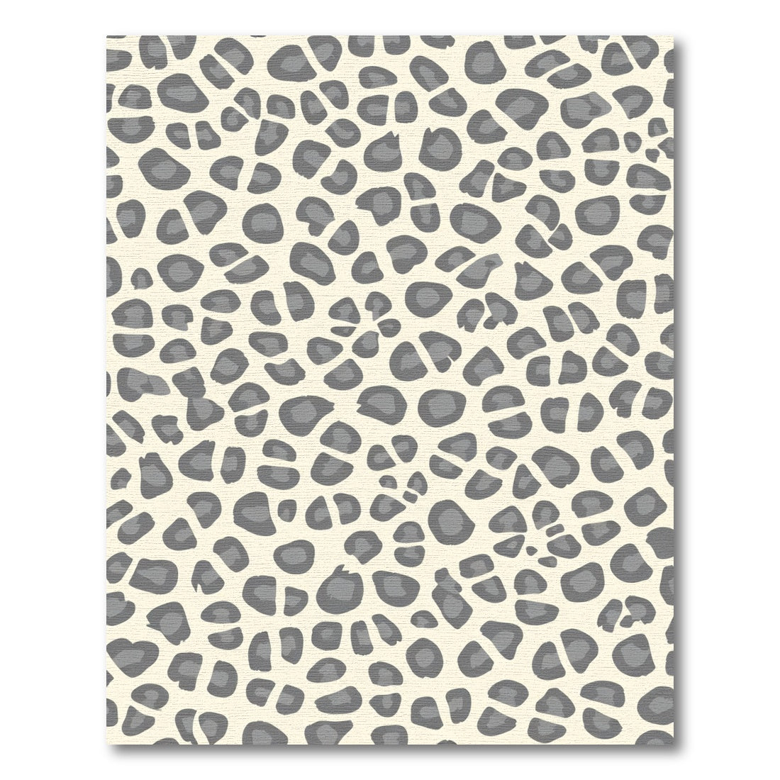 Neutral Gray Animal Spot Composition Rug