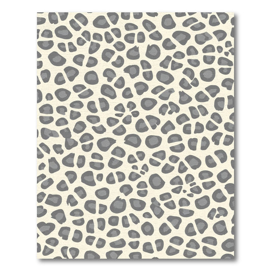 Neutral Gray Animal Spot Composition Rug
