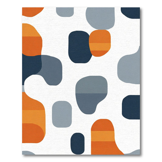 Abstract Organic Mid Century Shapes Rug