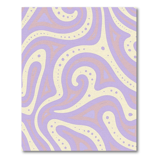 Pastel Swirls Contemporary Abstract Rug