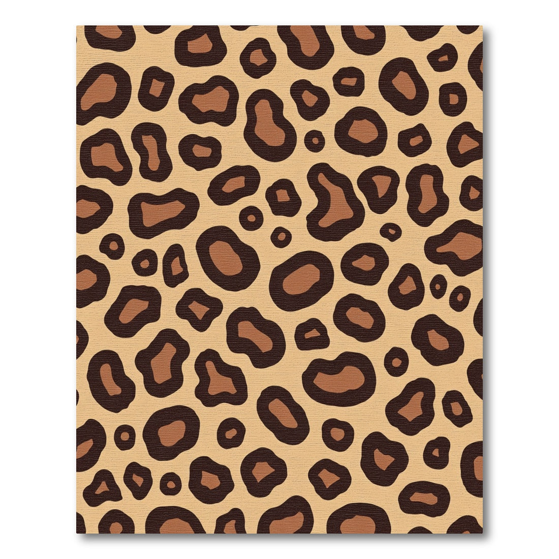 Bold Brown Leopard Spots Rug