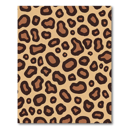 Bold Brown Leopard Spots Rug