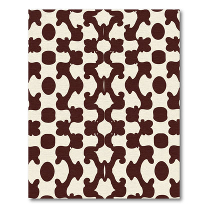 Deep Brown Organic Medallion Repeat Rug