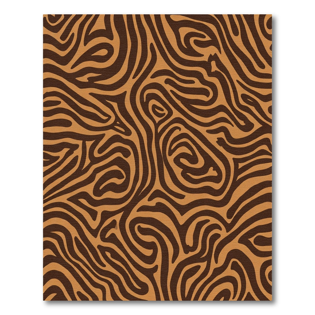 Brown And Tan Abstract Stripes Rug