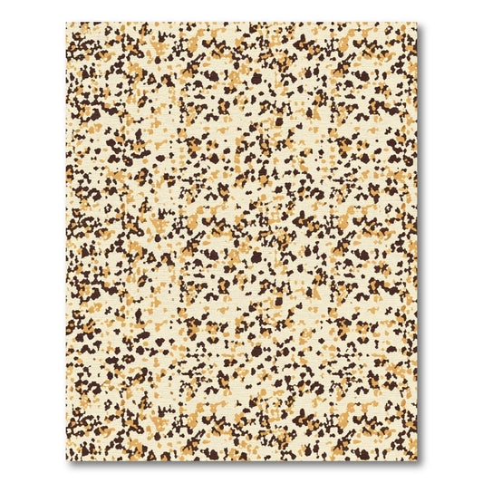 Textured Tan Brown Speckled Abstract Rug