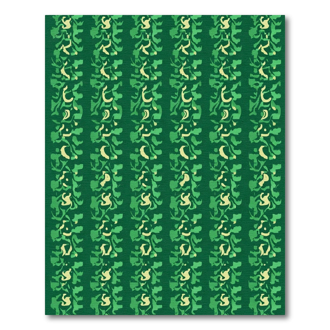 Verdant Green Abstract Organic Stripe Rug