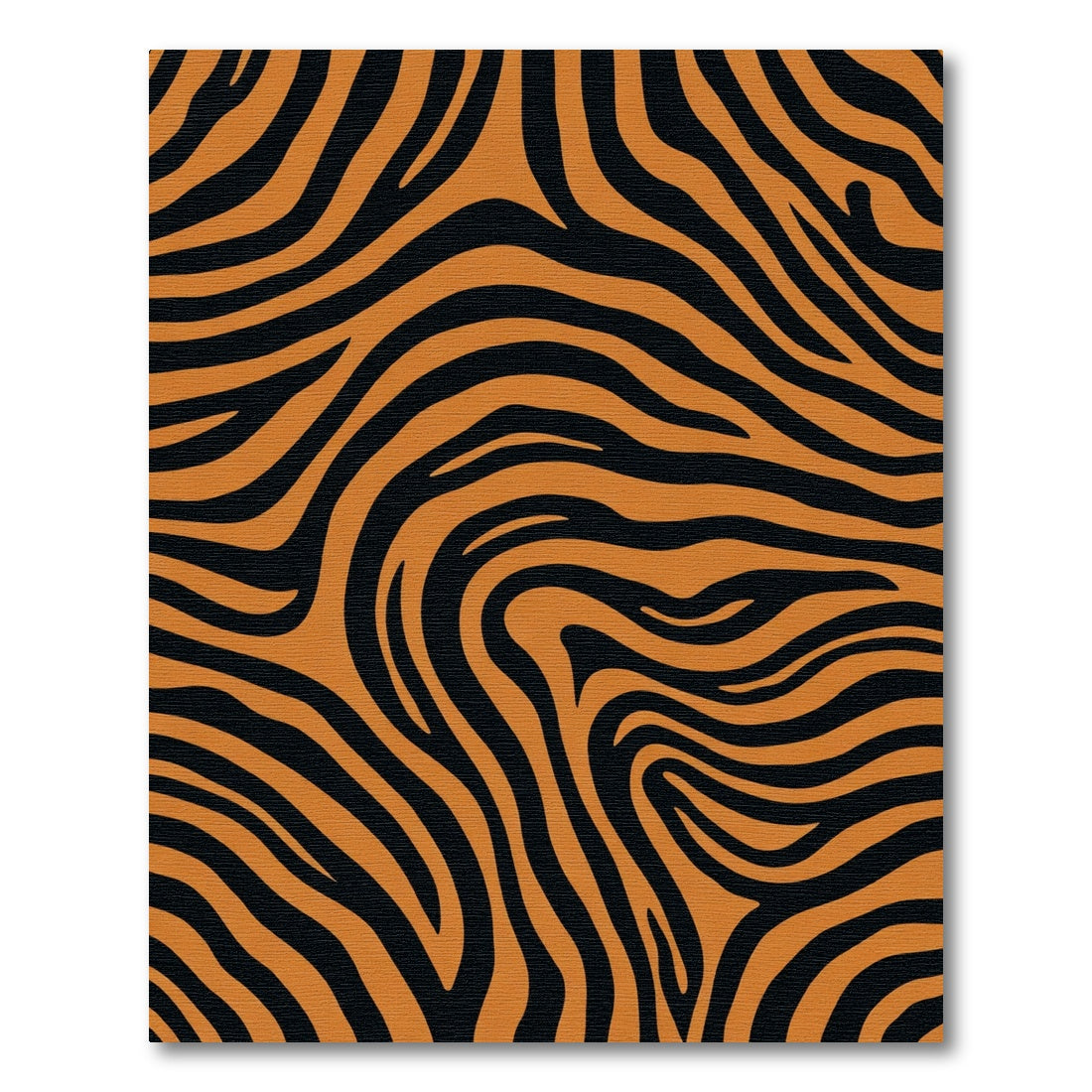 Bold Orange Black Zebra Stripes Rug