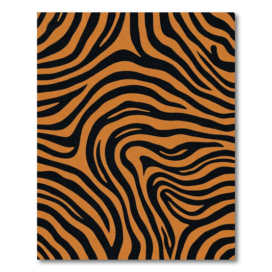 Bold Orange Black Zebra Stripes Rug