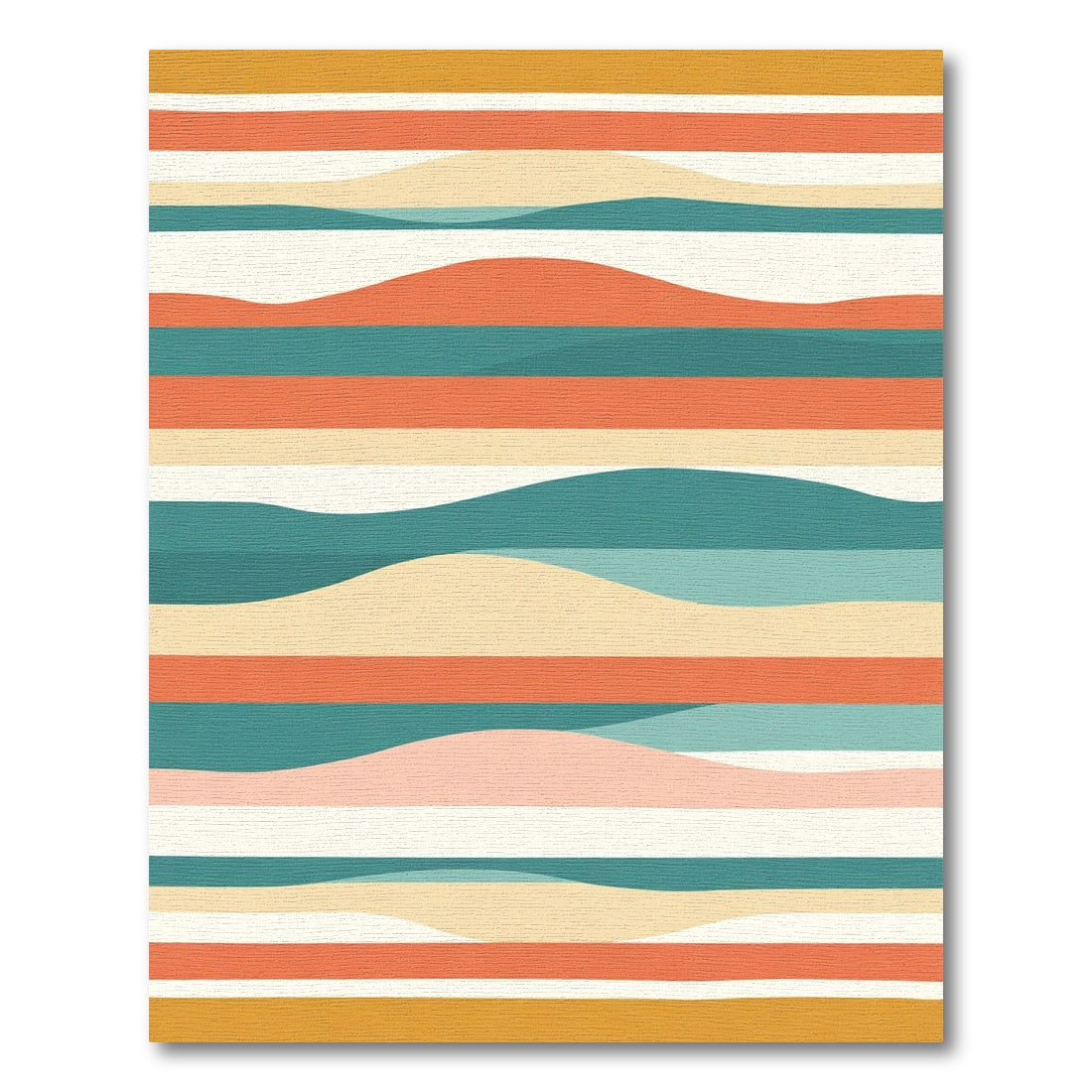 Retro Wavy Stripe Archival Rug