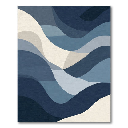 Oceanic Wave Abstract Curves Rug