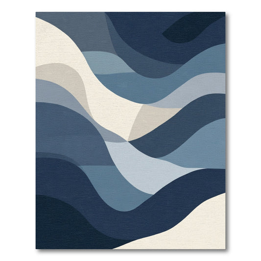 Oceanic Wave Abstract Curves Rug