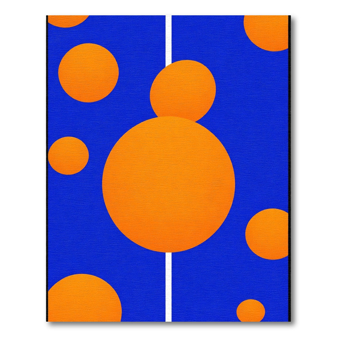 Bright Orange Circles Abstract Background Rug
