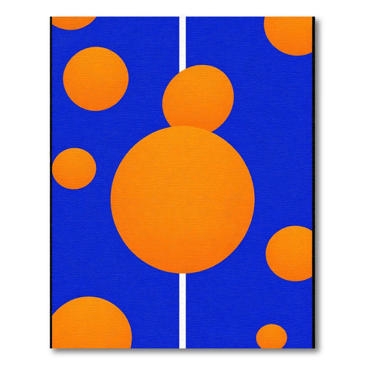 Bright Orange Circles Abstract Background Rug