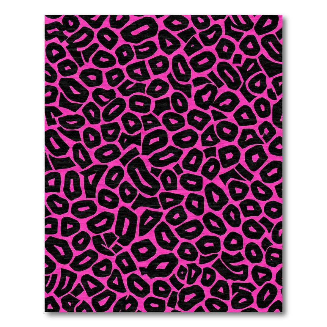 Hot Pink Black Animal Print Rug