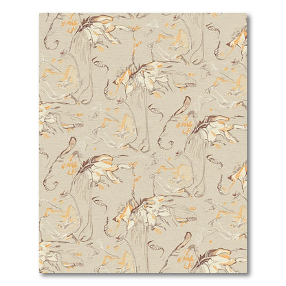 Earthy Sketchy Floral Abstract Rug