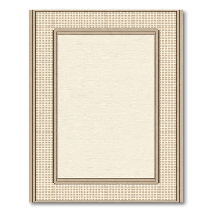 Tonal Squares Bordered Field Rug
