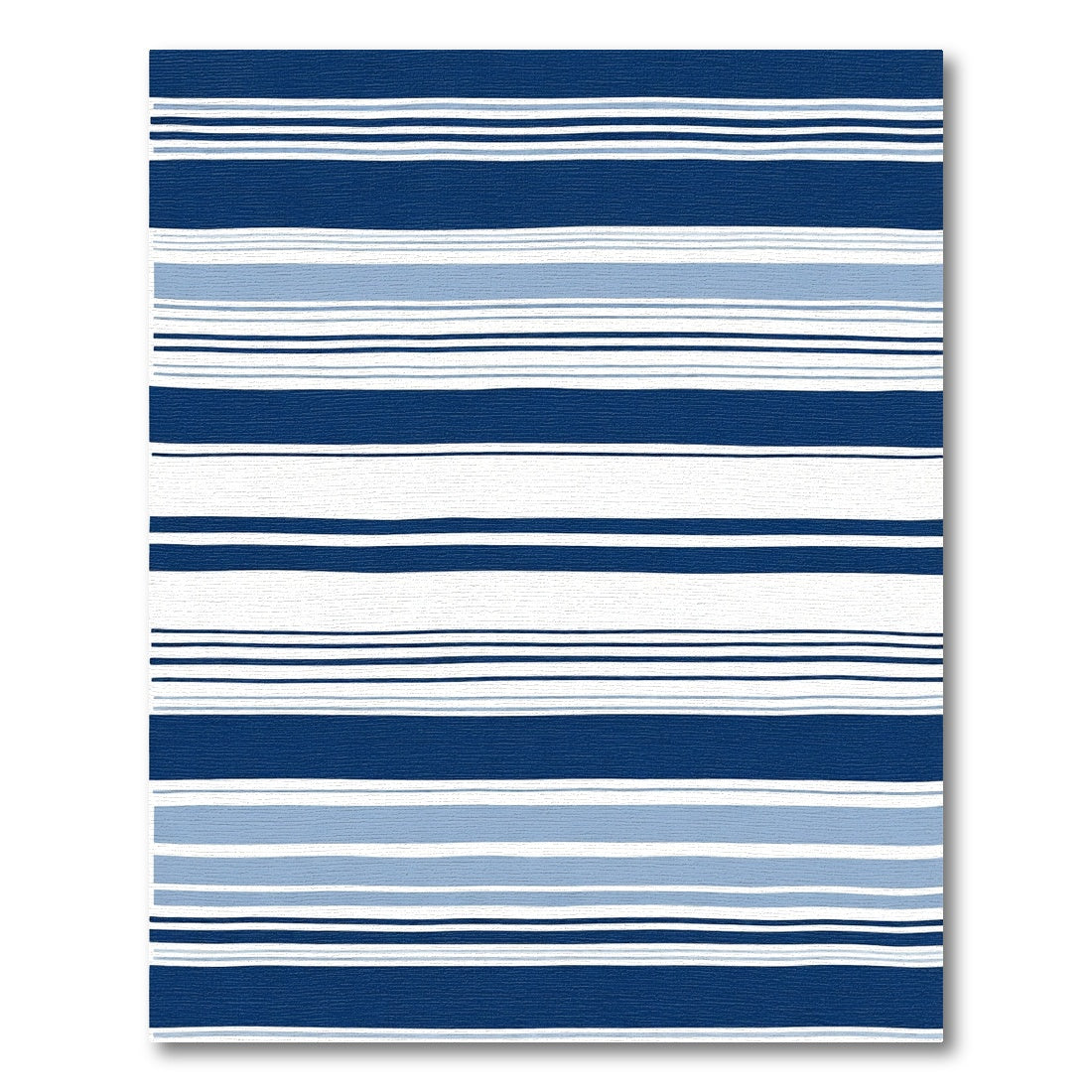 Coastal Blue And White Stripe Rug