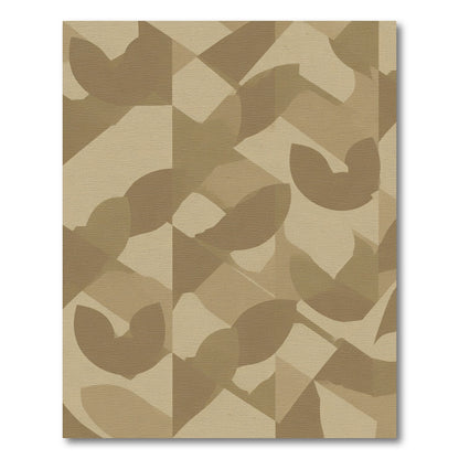 Abstract Sepia Geometric Overlay Rug