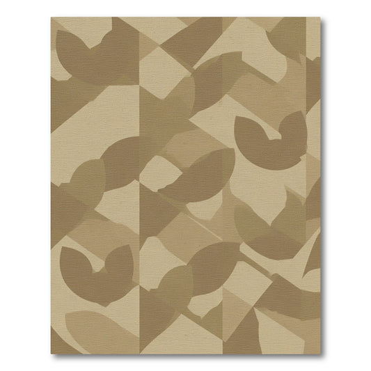 Abstract Sepia Geometric Overlay Rug