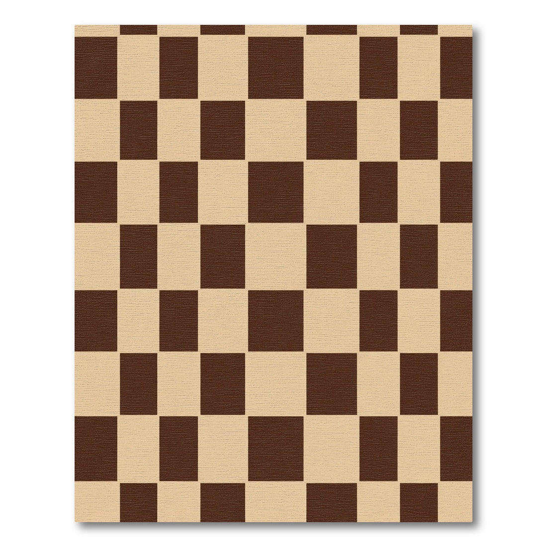 Brown Beige Checkerboard Square Rug