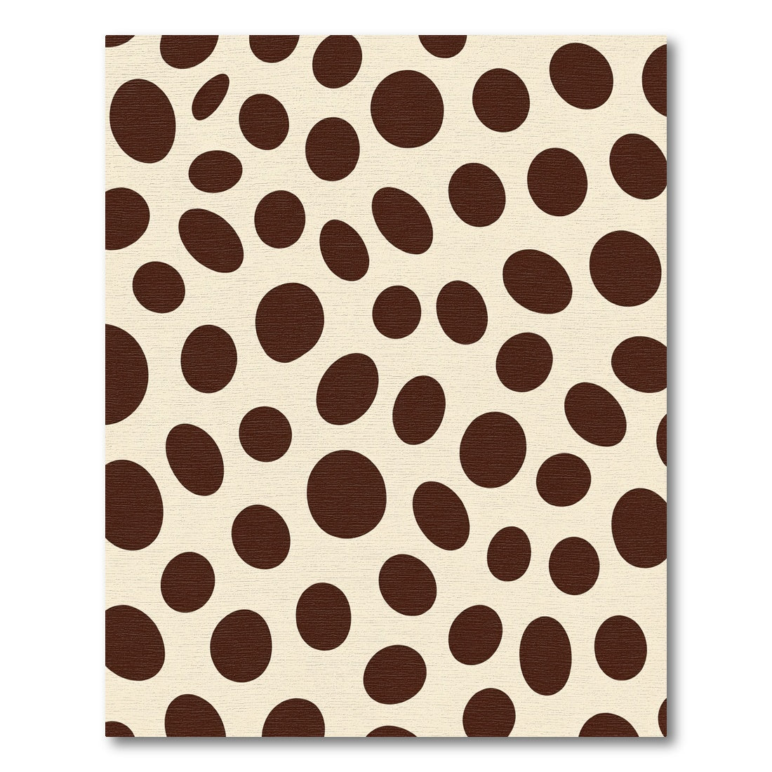 Brown Circles On Cream Background Rug