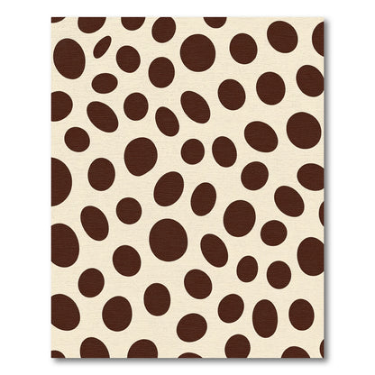 Brown Circles On Cream Background Rug