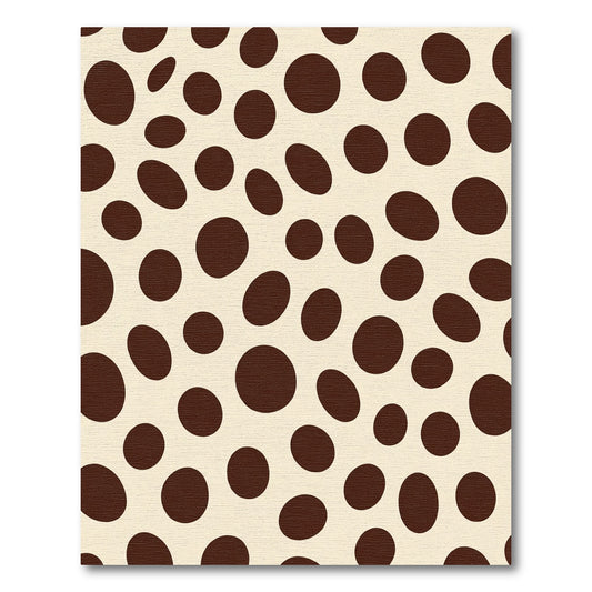 Brown Circles On Cream Background Rug