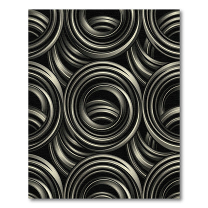 Monochromatic Swirl Rings Rug