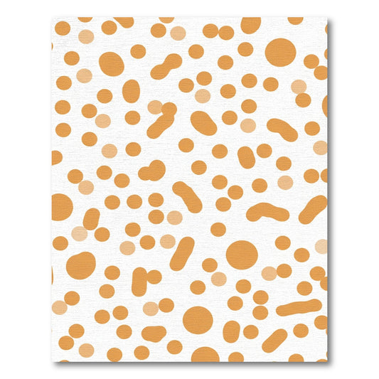 Orange Spotted Abstract Organic Shapes Rug